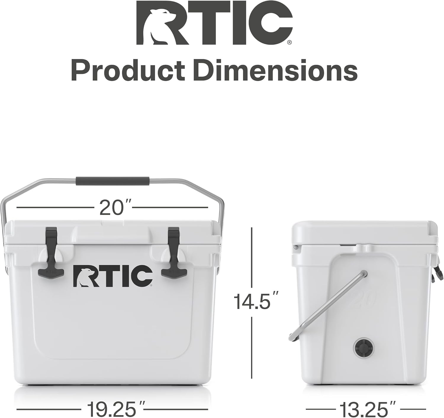 Ultra-Tough Cooler, Hard Insulated Ice Chest Box for Beach, Drink, Beverage, Camping, Picnic, Fishing, Boat, Barbecue