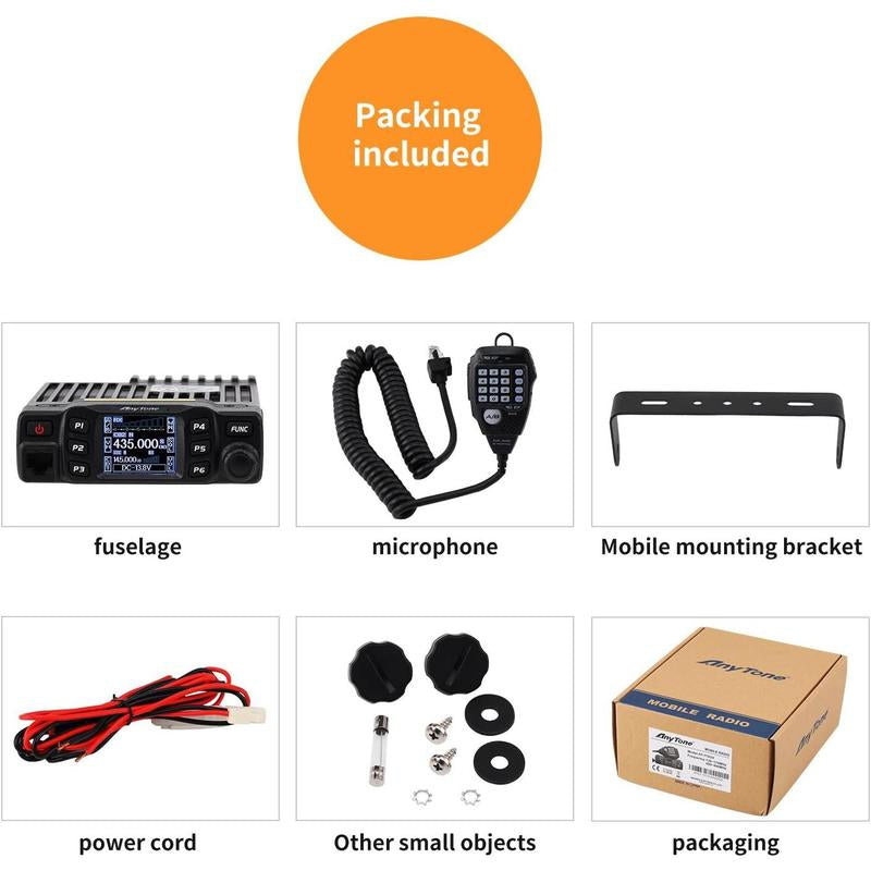 Transceiver Mobile Ham Radio Dual Band 25W VHF/UHF VOX Vehicle Car Radio Audio Walkie