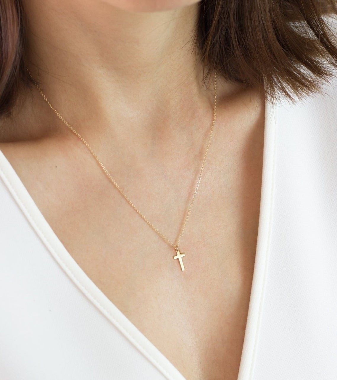 Tiny Cross Necklace