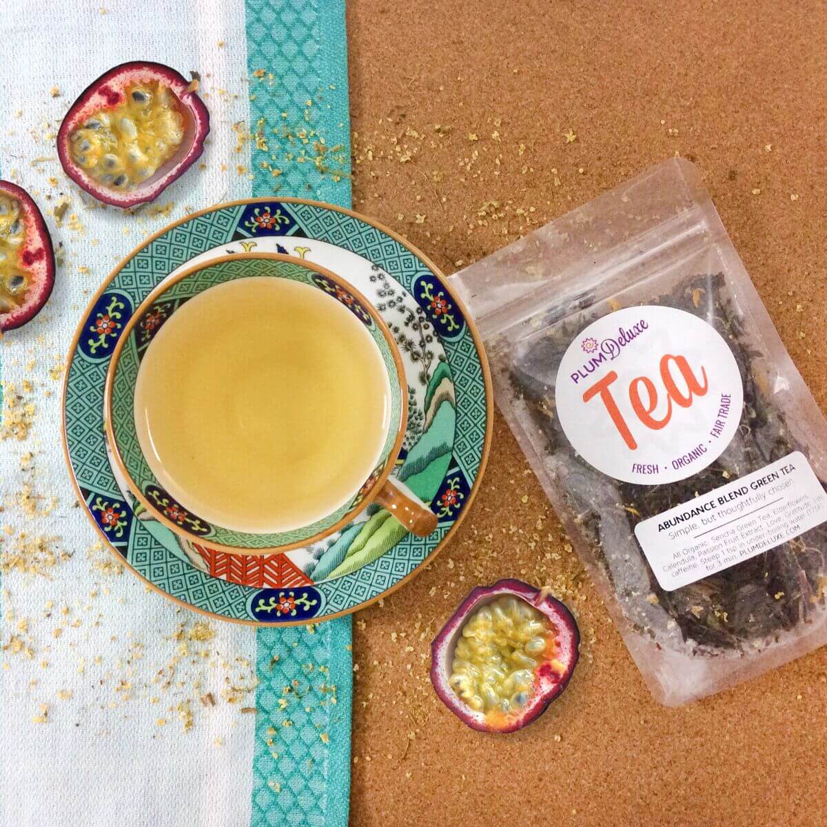 Plum Deluxe Tea Abundance Blend Green Tea (Passionfruit - Elderflower)