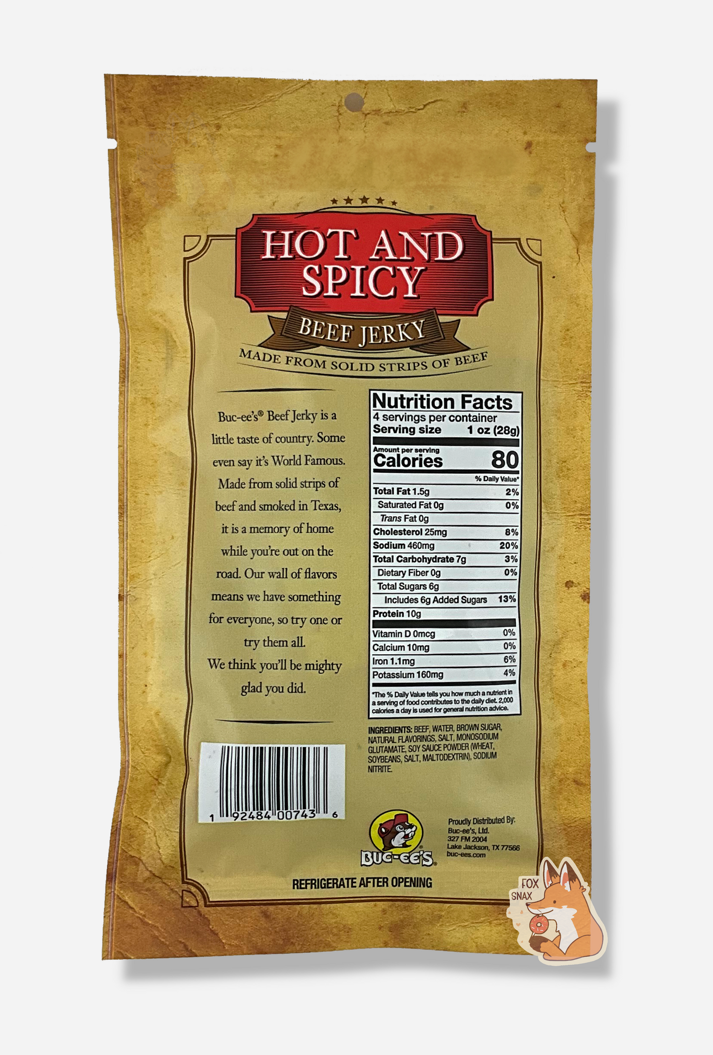 Buc-ee's Hot And Spicy Beef Jerky