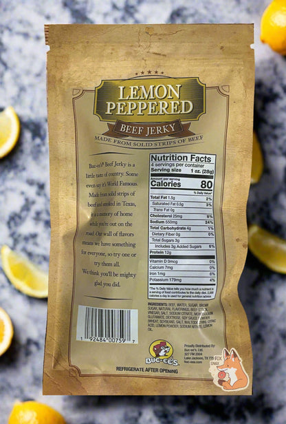 Buc-ee's Lemon Peppered Beef Jerky