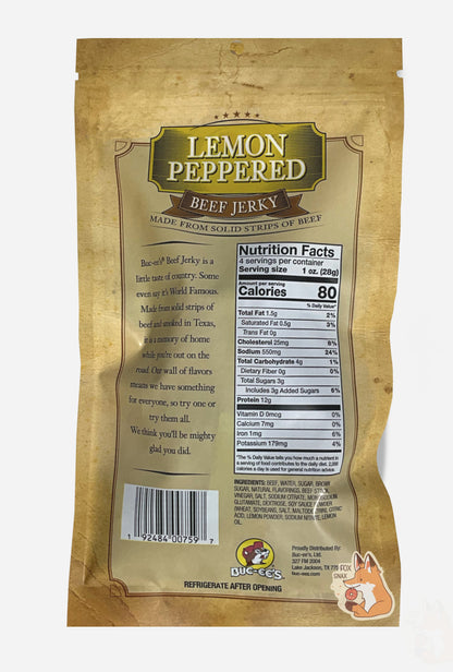 Buc-ee's Lemon Peppered Beef Jerky
