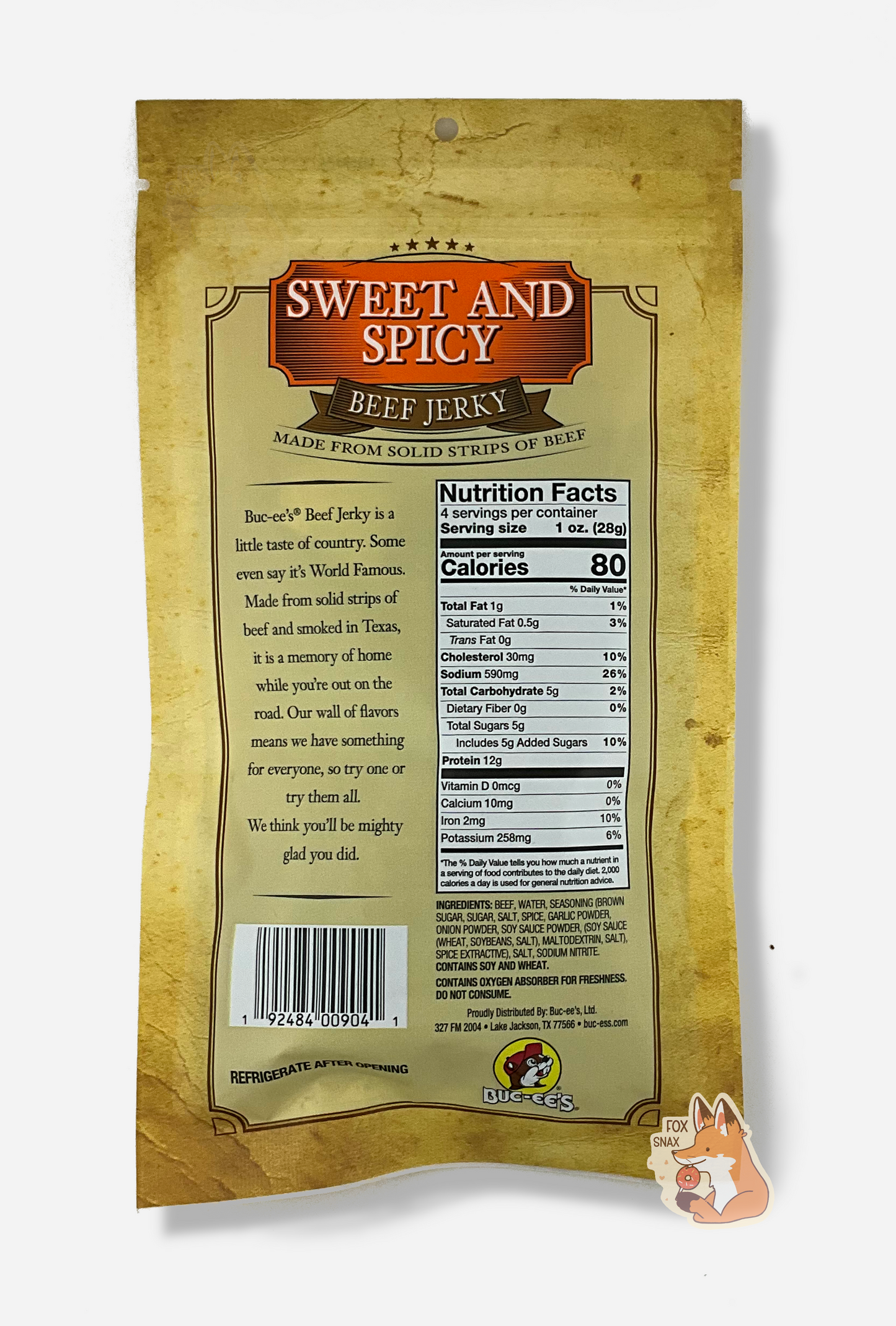 Buc-ee's Sweet And Spicy Beef Jerky