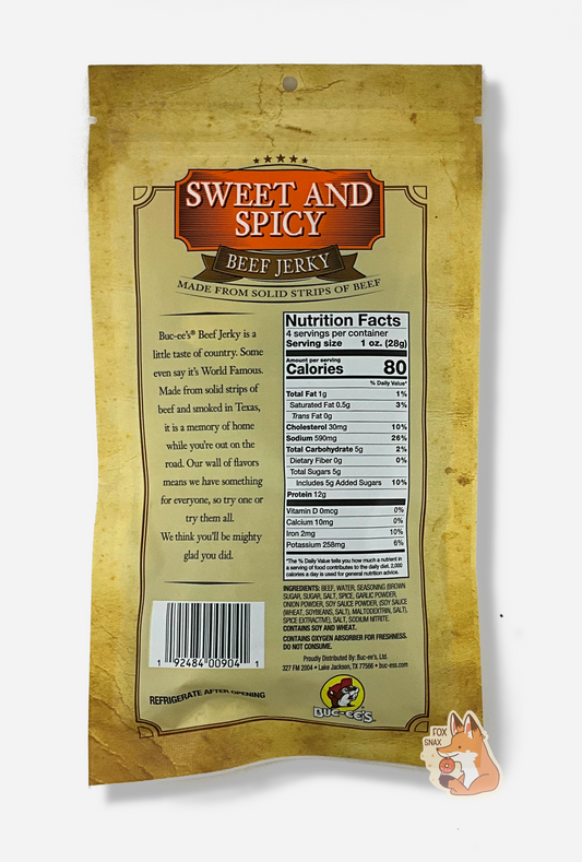 Buc-ee's Sweet And Spicy Beef Jerky