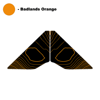 Topo Rear Window Triangle Overlay (Printed Series) - 2021+ Bronco 4 Door