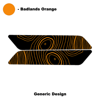 Topo Interior Front Door Grab Handle Overlay Kit (Printed + Laser Series) - 2021+ Bronco