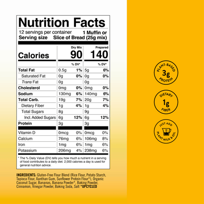 Bake Me Healthy Banana Bread & Muffin Plant-Based Baking Mix Case - 6 Bags