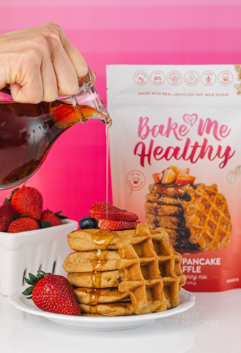 Bake Me Healthy Oatmeal Pancake & Waffle Plant-Based Baking Mix Case - 6 Bags