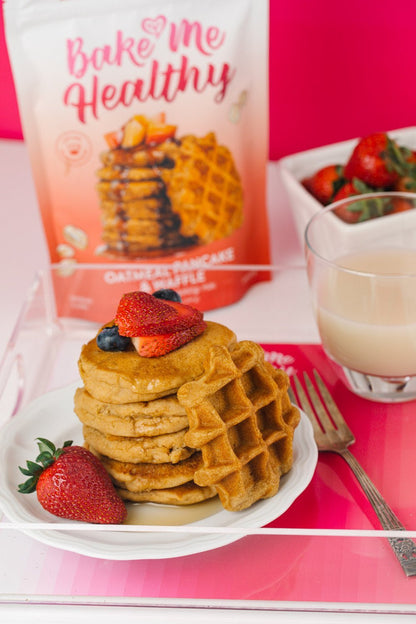 Bake Me Healthy Oatmeal Pancake & Waffle Plant-Based Baking Mix Case - 6 Bags