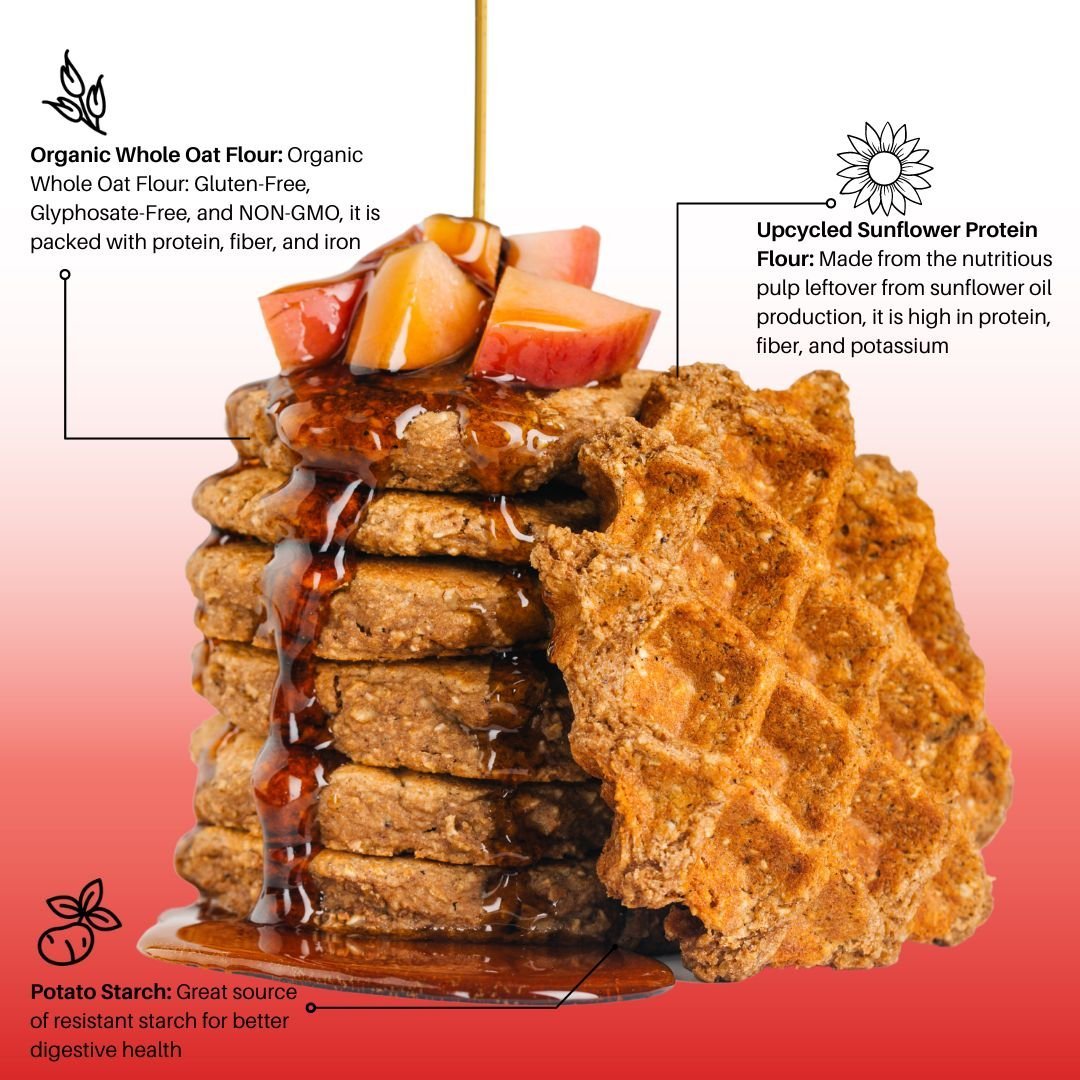 Bake Me Healthy Oatmeal Pancake & Waffle Plant-Based Baking Mix Case - 6 Bags