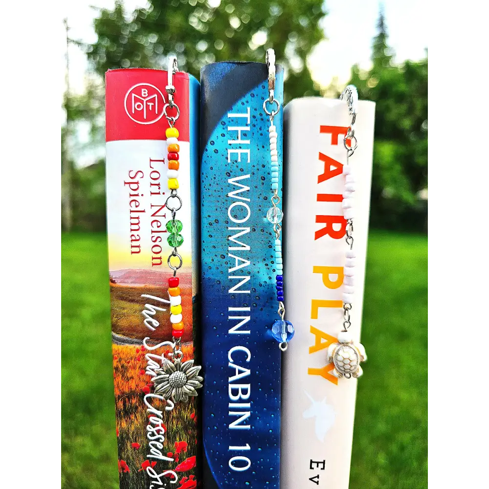 Beaded Metal Hook Bookmark - Handmade