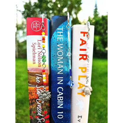 Beaded Metal Hook Bookmark - Handmade