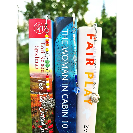 Beaded Metal Hook Bookmark - Handmade