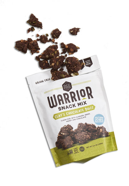 Bee Free Warrior Mix: Clay's Chocolate Buzz Granola, Gluten Free, Grain Free - 12 Bags x 9oz
