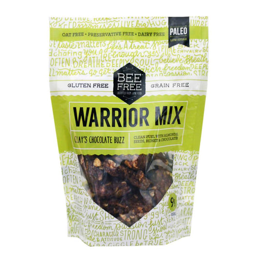 Bee Free Warrior Mix: Clay's Chocolate Buzz Granola, Gluten Free, Grain Free - 12 Bags x 9oz