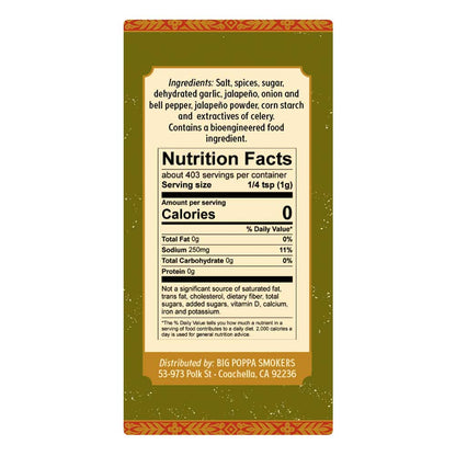 Big Poppa's Jallelujah Jalapeño Seasoning - 14oz