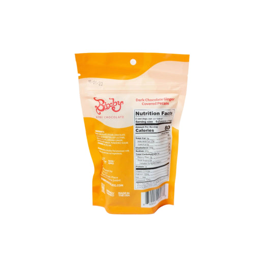 Dark Chocolate Ginger Covered Pecans