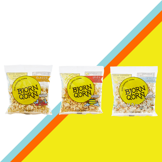 Bjorn Qorn Mix Popcorn Bags - 15-Pack x 1oz Bag case