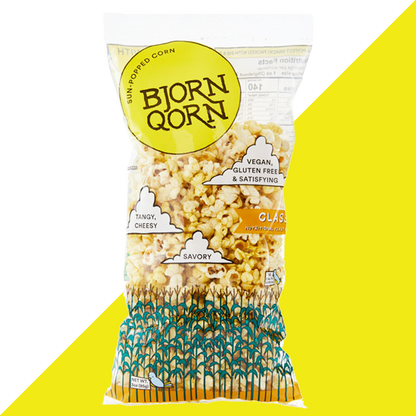 Bjorn Qorn Popcorn Classic Bags - 12-Pack x 3oz Bag