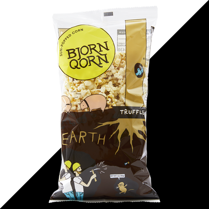 Bjorn Qorn Earth (Truffle) Popcorn Bags - 12-Pack x 3oz Bag