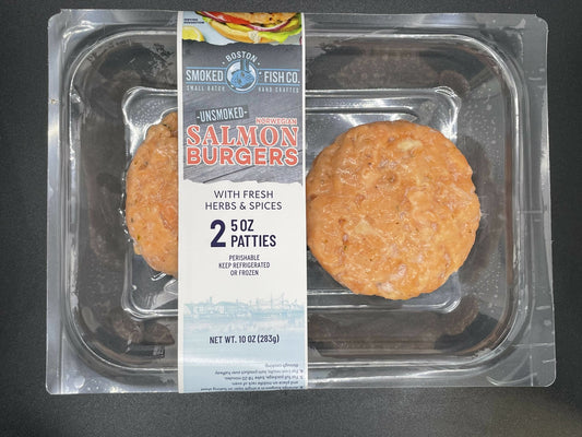 Signature Salmon Burger Retail Pack (Norwegian Salmon) - 8 x 10 oz