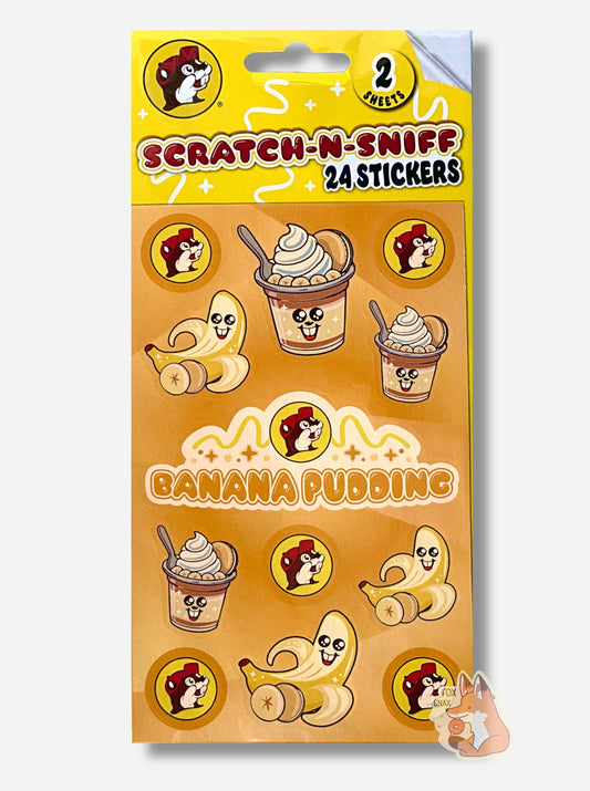 Buc-ee's Banana Pudding Scratch n' Sniff Stickers
