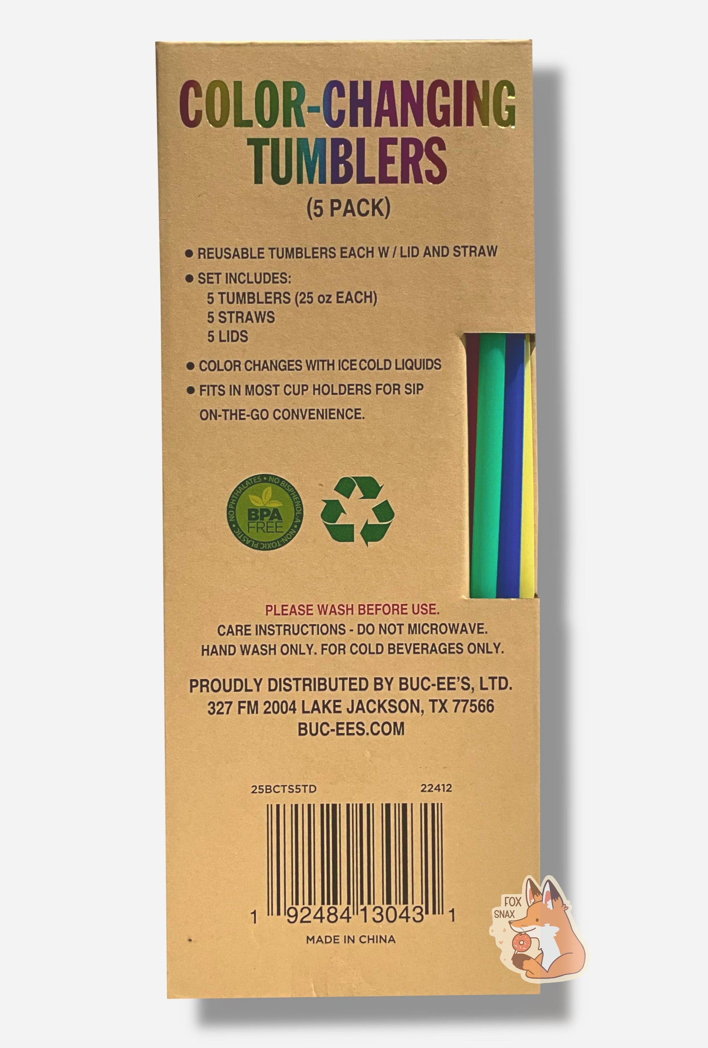 Buc-ee's Tie Dye Color Changing Tumblers