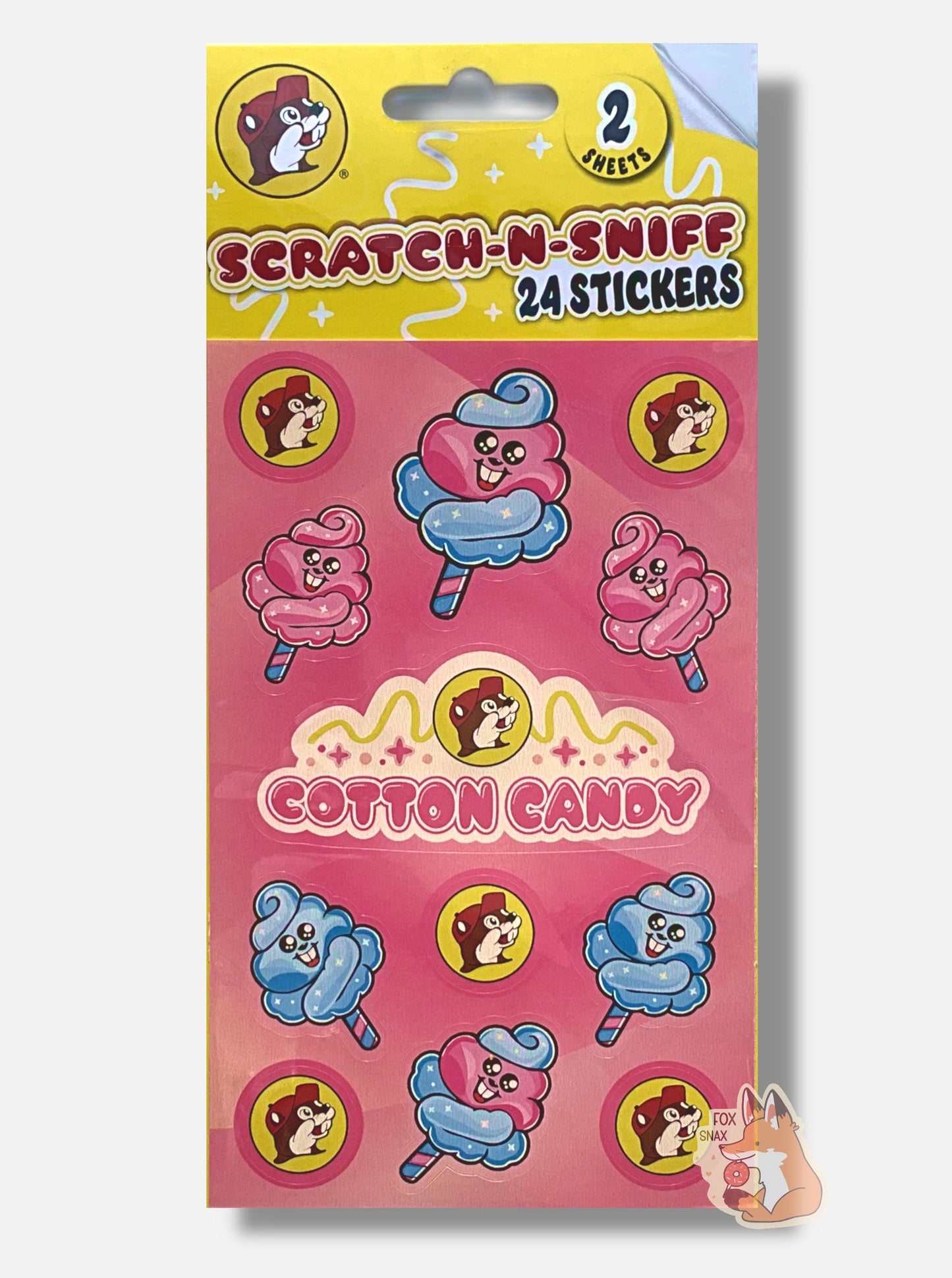 Buc-ee's Cotton Candy Scratch n' Sniff Stickers