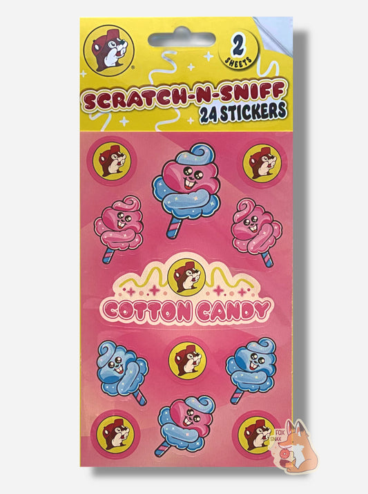 Buc-ee's Cotton Candy Scratch n' Sniff Stickers