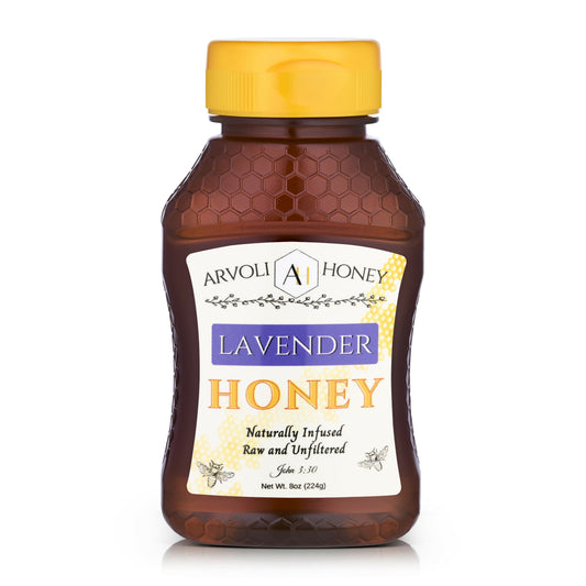 Arvoli Honey Lavender Infused Honey Bottles - 12 bottles x 8 oz