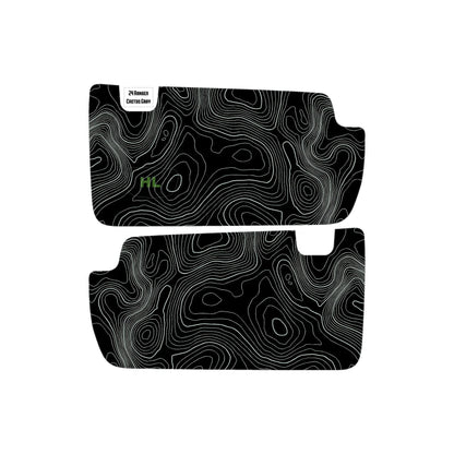 Topographic Interior Sun Visor Overlays - 2024+ Ranger Raptor (with Homelink)