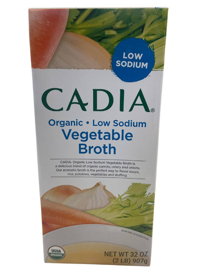 Vegetable Broth, Organic, Low Sodium, Cadia