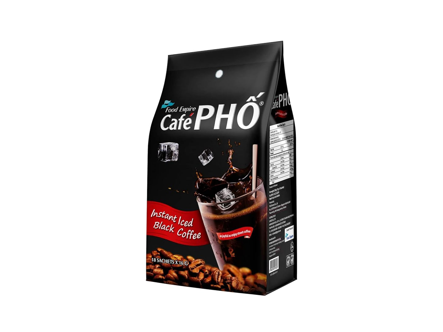 Cafe Pho Black Coffee , Bag of 18 Sachets