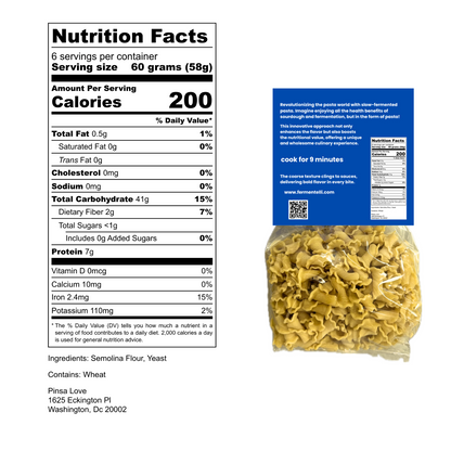 Sourdough Pasta -Campanelle from Fermentelli - 2 pack