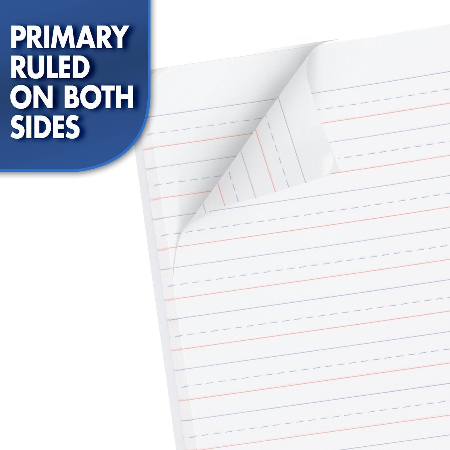 Primary Composition Book, Primary Ruled Journal, Grades K-2, 7-1/2" X 9-3/4", 100 Sheets, Blue Marble (09902)