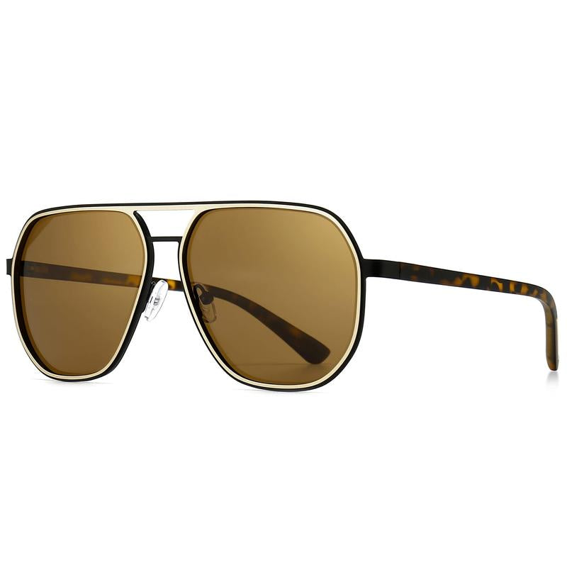 〖Dealsforyoudays〗Sungait Polygon Aviator Sunglasses for Men Polarized Trendy Square Sun Glasses Retro Pilot Shades UV Protection