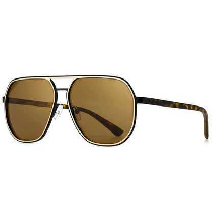 〖Dealsforyoudays〗Sungait Polygon Aviator Sunglasses for Men Polarized Trendy Square Sun Glasses Retro Pilot Shades UV Protection