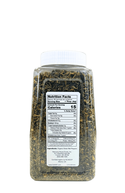 Bell Pepper, Green, Dried, Organic