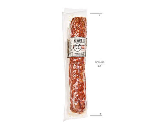 Charlito’s Cocina Chorizo Largo - Foodservice Dry Cured Mild Chorizo - 6 x 1.5 LB