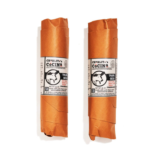 Charlito’s Cocina Trufa Seca - Dry Cured Black Truffle Salami - 16 x 5oz