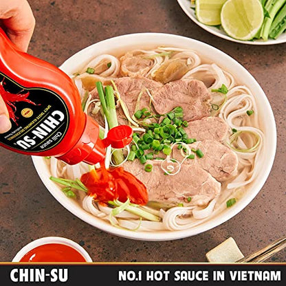 CHIN-SU Sauce The Original Vietnamese Hot Sauce, Sweet Sriracha Chili - 8.82oz  500g BIG