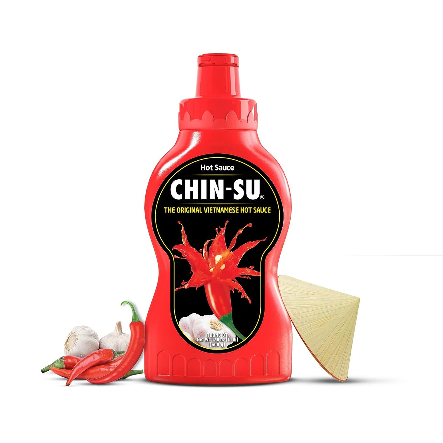 Chin-su Vietnamese Hot Sauce, Sweet Sriracha Chili Sauce 17.6 Oz (500g)