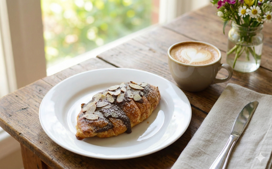 Andy Anand Dark Chocolate Almond Croissants Cake, 10 Pcs Handcrafted Guilt-Free Treats 2 lbs