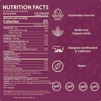 Chocolate Peppermint Roasted Herbal Tea