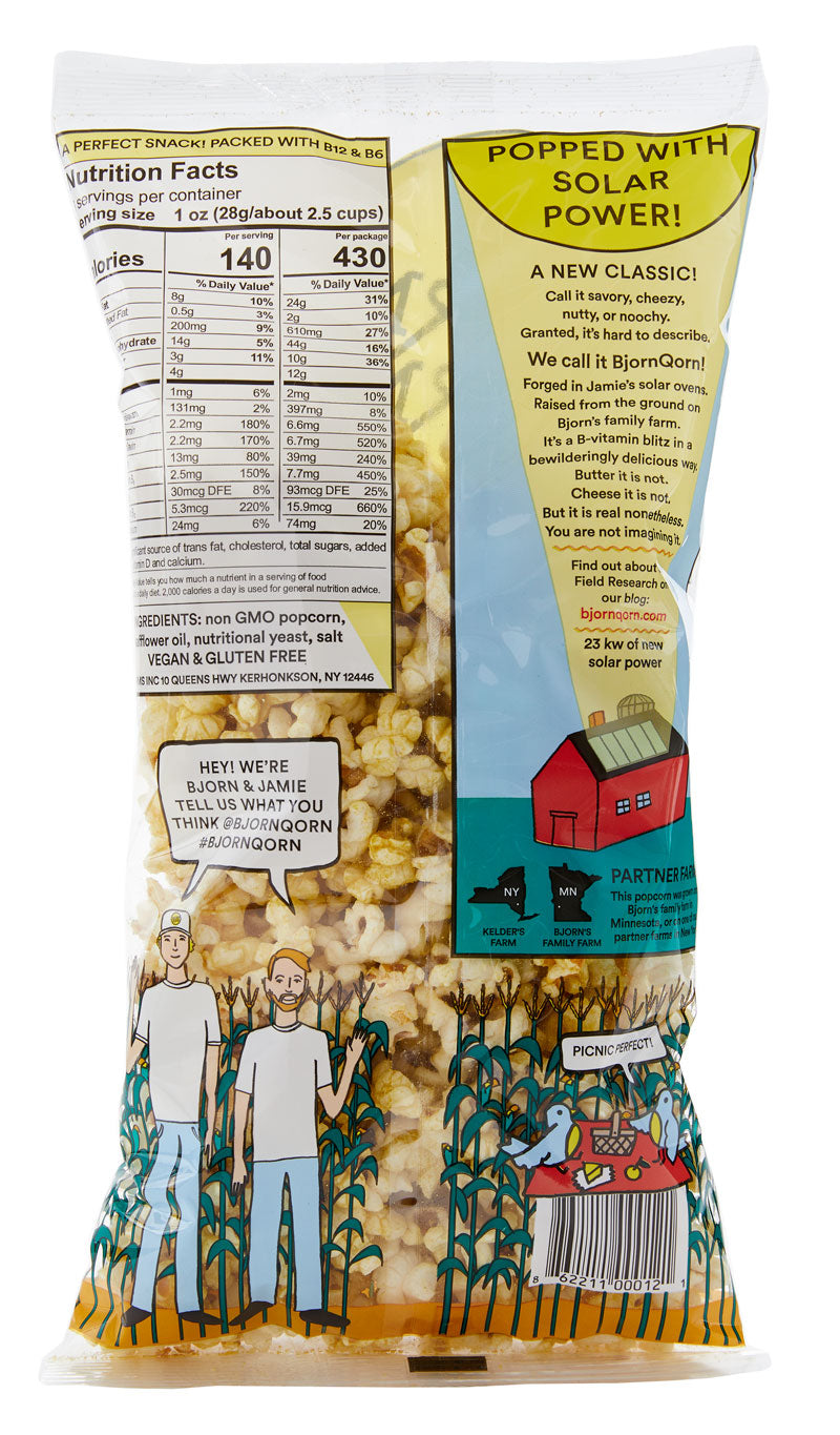 Bjorn Qorn Popcorn Classic Bags - 12-Pack x 3oz Bag