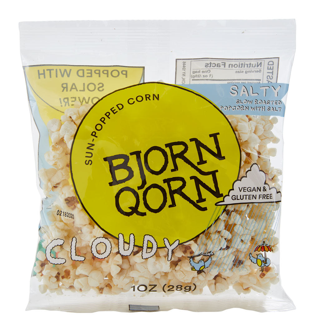 Bjorn Qorn Popcorn 30 Pack x 1oz bags case