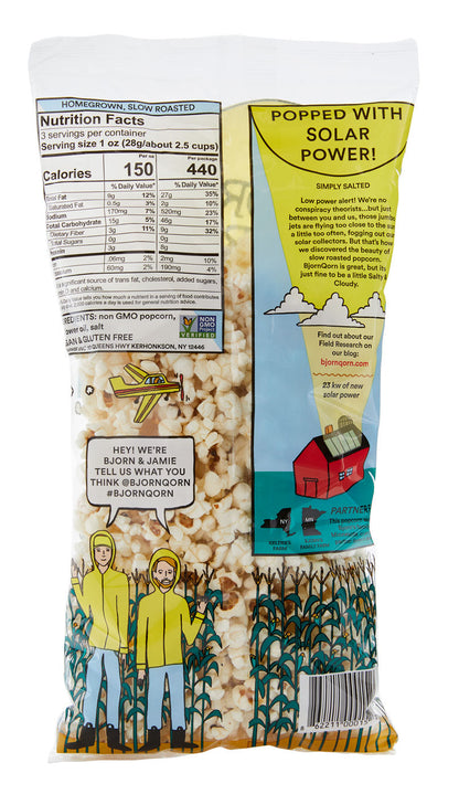Bjorn Qorn Cloudy Popcorn Bags -12-Pack x 3oz Bag case