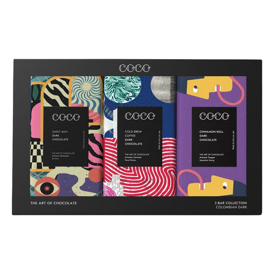 COCO Chocolatier - '3 Bar Collection' Dark Chocolate Gift Set (3x80G)