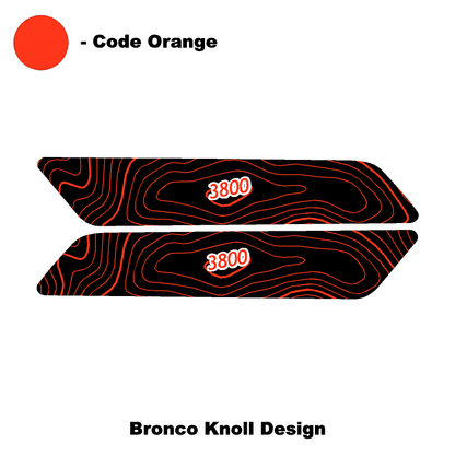 Topo Interior Front Door Grab Handle Overlay Kit (Printed + Laser Series) - 2021+ Bronco